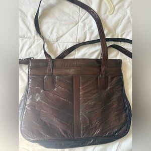 Chic Brown Leather Shoulder Bag